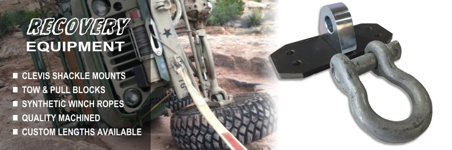 Clevis Shackle Mounts, Tow & Pull Blocks, And Synthetic Winch Ropes For Off Road Recovery